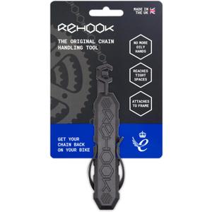 Rehook Original - Black Get Your Chain Back on Your Bike in 3 Seconds. Without The Mess Present for Any Cyclist or Gadget Lover