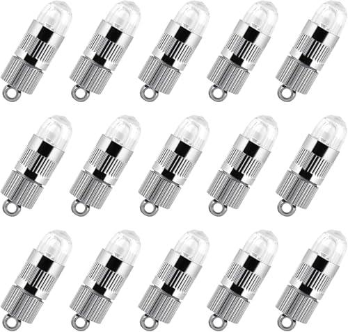 15x Battery Operated Mini LED Lights for Paper Lanterns, Balloons, Party Decoration, Non-Waterproof - White