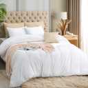 Utopia Bedding Duvet Cover Set with Pillowcases - 3 Pieces Bedding Duvet Cover with Zipper Closure - 1 Duvet Cover with 2 Pillowcases - Soft Brushed Microfiber (Queen, White)