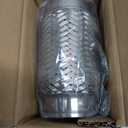 2.25 inch Exhaust Flex Pipe, 2.25" x 3.3"w, Stainless Steel Heavy Duty Double Braid Exhaust Flex Tube, 6" Overall Length, 2 Pack