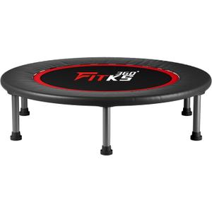 40'' Foldable Fitness Trampoline Indoor & Outdoor Rebounder with Safety Pad, Includes Interactive Fitness Game for Body & Mind, Supports Up to 400lbs