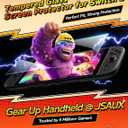 7 x JSAUX 3-Pack Tempered Glass Screen Protector for Nintendo Switch 2 (2025), Easy to Install with Guiding Frame Ultra HD Glass Protector 9H Hardness Scratch Resistant Accessories for Switch2