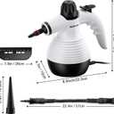Handheld Steam Cleaner, Steamer for Cleaning, Multipurpose Portable Steam Cleaners for Home Use with Safety Lock and 10 Accessory Kit to Remove Grime, Grease, and More, Save Time and Effort