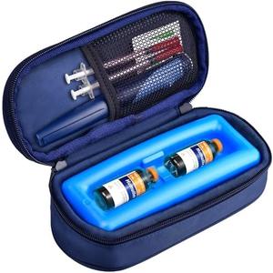 Cruxer Insulin Vial Cooler Travel Case,Diabetes Carrying Insulated Bag for Supplies Keep Medicine Cool,Diabetic Small Bottle Protector Kit for Storage,Portable Mini Pack with Protective Ice Brick
