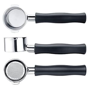 Normcore 51mm Naked Bottomless Portafilter 2 Ears Fits Delonghi ECP3420/EC155/BCO430/EC260 with Anodized Aluminum Handle (Basket Included) - Included Portafilter Filter Basket