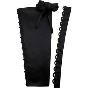 HKARWO Women's Corset Back Kit Satin Zipper Replacement Adjustable Lace up for Prom Formal Party Wedding Dress Black, Size 10"