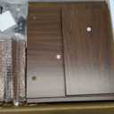 Lerliuo Record Player Stand, Walnut Turntable Stand Holds up to 160 Albums, Mid-Century Vinyl Storage Cabinet Table with Solid Wood Legs, Record Player Holder Dispaly Shelf for Bedroom Living Room