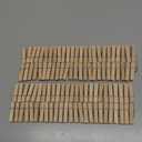 Mini Clothespins, Mini Clothes Pins for Photo, 100 Pack Wooden Small Clothes Pin with 32 FT Jute Twine String, Tiny Decorative Clothespin for Little Baby Shower Photos Clips Pictures Crafts Display