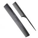 Professional Black Carbon Fiber Teasing Comb, Fine and Wide Tooth Hair Barber Comb For All Hair Types