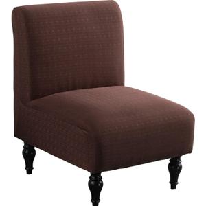LavishCover Armless Accent Chairs Covers, Thick Armless Recliner Sofa Cover Stretchable, Removable Armless Chair Slipcover for Living Dining Room Hotel (Coffee, 1pc)