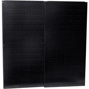 Wall Control 30-P-3232B Black Metal Pegboard Pack - (2) 32" Tall x 16" Wide Black Pegboards
