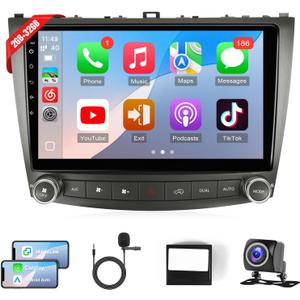 Naifay Android Car Radio for Lexus IS250 IS300 IS350 2006-2012 Stereo, 10.1inch IPS Touch Screen for Lexus Car Stereo with Carplay/Android Auto//Bluetooth/GPS/WiFi/Camera/SWC/MIC+Can Bus