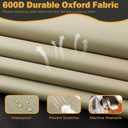 Sqodok Patio Cushion Covers 24x24 Waterproof Outdoor Cushion Covers for Patio Furniture 4Pack Patio Cushion Slicovers Replacement Outdoor Seat Cushion Slip Cover for Wicker Chair, Tan