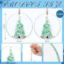 Yookeer 6 Pcs 4 Inch Coastal Christmas Ornament Xmas Ocean Themed Hanging Ornaments Aqua Christmas Tree Handmade Resin Seaglass Decor for Xmas Tree Beach Theme Birthday Home Decor