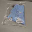 Imily Bela Womens Summer Tops Dressy Casual Short Sleeve Lace Trendy Shirts Crewneck T Shirt Hollow Out Loose Blouses, Light Blue, Medium