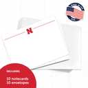 2 x Desert Cactus University of Nebraska 10 Pack Notecards Stationery Cardstock Huskers GBR NU Huskers Includes Envelopes Memo Party Thank You (Notecard 1a)