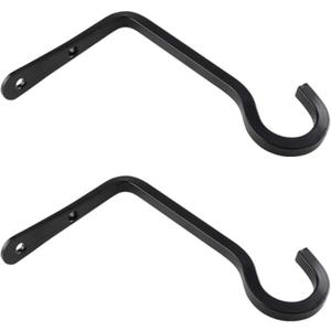 2pcs Metal Wall Hook Plant Hanging Basket Hook Bracket Home Outdoor Decoration Hook