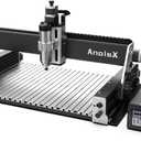 CNC Router Machine RX6040 with 1.5KW Air Cooled Spindle, All-Metal XYZ Axis Dual Steel Linear Guides & 1204 Ball Screws for Metal Aluminum Brass Wood Acrylic PCB