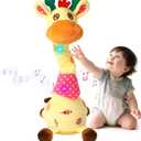 Dancing Giraffe Toy Stuffed Animal Baby Toys Singing Song Toddlers Toy Repeats What You Say Glowing Musical Toy for Baby Birthday Gift Groovy Giraffe Toy