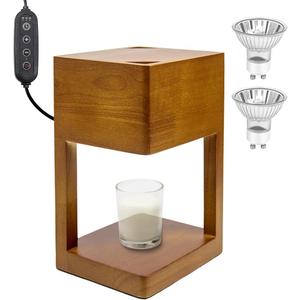BAUSATZ Candle Warmer Lamp with Timer, Candle Warmer, Candle Warmers, Lamp Candle Warmer for Jar Candles, Birthday Gifts (Wooden)