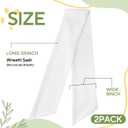 2 Pcs White Wreath Sash for Front Door Linen Wreath Ribbon Bow for Yard Porch Garland Home Decor