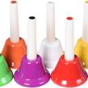 8 Note Hand Bells for Kids Adults, Colorful Merry Handbells Set Musical Instruments