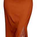 PRETTYGARDEN Women's Summer One Shoulder Long Formal Dresses Sleeveless Ruched Bodycon Wedding Guest Slit Maxi Dress (Medium, Brown)