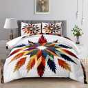 Raphus cucullatus Western Bedding Sets Twin Aztec Boho QuiltAztec Comforter Set Boho Hippie Bedroom DecorGoth Bedding Hippie Quilt (Bz250628 12)
