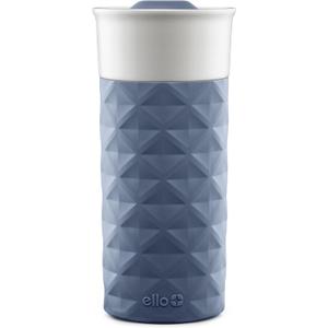 Ello Ogden BPA-Free Ceramic Travel Mug with Lid, Evening Blue, 16 oz