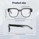 AI Smart Glasses with Camera,800W Camera Glasses for Men and Women,Recording Glasses with Cameras,Replaceable Lenses/Real-Time Translation/Voice Control,Music Playback for Travel/Outdoor/Business