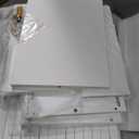 G.a HOMEFAVOR Bread Box: Large 2-Tier Bamboo Roll Top Bread Storage Container for Kitchen Counter, Bread Holder Food Bin for Countertop, Self-Assembly, White