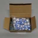 PNJHDZ 150 Pcs Vase Filler Pearls White and Blue Pearl Beads for Vase No Hole Pearls for Centerpieces Vases Home Table Party Decor DIY Wedding 8/14/20mm