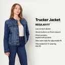Amazon Essentials Women's Regular-Fit Denim Trucker Jacket (M)