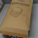 D-Shaped Chair Cushions, 2" Thick Dining Chair Pads with Ties and Removable, Machine-Washable Cover, 17" x 16", Set of 4, Oatmeal Beige