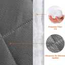 No Magnet Thermal Insulated Door Curtain, Fit Door Size 80 x 90 inch Waterproof Thicken Winter Cover Windproof Insulation Blanket, Gray