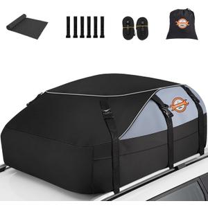 Sailnovo Soft Car Rooftop Cargo Carrier Roof Bag 20 Cubic Feet Waterproof Car Top Carrier, Fits Most Vehicle with/Without Rack, Include Anti-Slip Mat,6 Reinforced Straps,6 Door Hooks