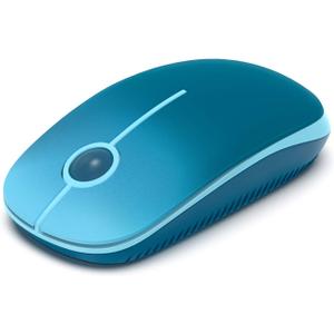 VssoPlor Wireless Mouse, 2.4G Slim Portable Computer Laptop Mouse with Nano Receiver Quiet Silent Optical Mice for Notebook, PC, Laptop, Computer-Gradient Blue
