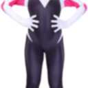 Ghost Bodysuit for Girls Halloween Costumes Pink Jumpsuits Lycra Fabric With Mask Full Outfits (130 for height 45"-49")