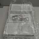 OPNICE Desk Organizers and Accessories, 2-Tier Computer Monitor Stand Riser with Drawer and 2 Pen Holders, Laptop Stand, Office Desk Accessories for Office Supplies, White (White 1-Pack)