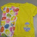 Unique Baby 2 Piece Girls Printed Leggings Outfit with Short Sleeve Shirt Kid and Toddler Clothes Set 5T
