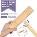 ApudArmis 32In Six Player Croquet Set with Deluxe Premiun Pine Wooden Mallets,Colored Ball,Wickets,Stakes - Lawn Backyard Game Set for Adults/Teens/Family (Large Carry Bag Including)