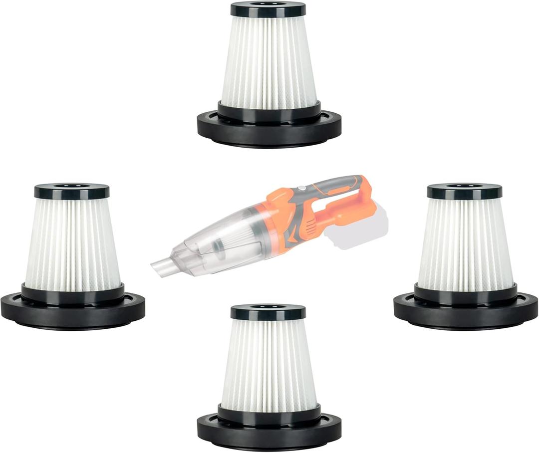 4 Pack HEPA Filters Washable, Reusable Filter for Nichilas Cordless Handheld Vacuum Cleaner Only for ASIN: B0CH13ZRZ7 and ASIN: B0DW8RFZ26