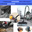 Shop Vacuum Dust Collection Hose Kit, 12 Ft Dust Collection Hose Kit with 5 Vac hose Fittings/Attachments for Multiple Types/Brands of Woodworking Power Tools Home and Wet/Dry Shop Vacuums