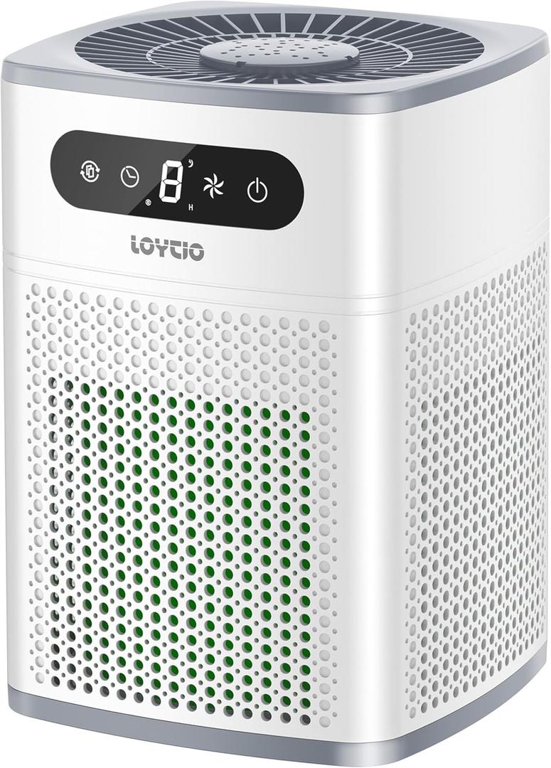Air Purifiers for Bedroom, HEPA Covers Up to 302 sq.ft Room, 24db Sleep Model, Night Lighting, 3 Timers, with Aromatherapy for Bedroom, Dorm Room, Apartment, Kitchen-HY1800