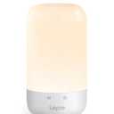 Lepro Table Lamp, Color Changing LED Touch Lamp for Bedroom, RGB and Tunable White 2700K-5700K, 350lm, Dimmable Bedside Nursery Night Light with Auto-Off Timer, Soft Warm White Mood Lighting, Silver