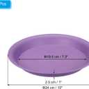 PATIKIL 10 Inch Plant Saucer Tray, 5 Pack Plastic Drip Tray Round Collects Excess Water Flower Pot Drainage Trays for Heavy Indoor Outdoor Pan, Purple