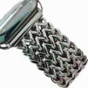 3 x DSAAplus Gold Metal Bands Compatible With Apple Watch Band 38mm 40mm 41mm 42mm 44mm 45mm 46mm 49mm Stylish Chain Bracelet for iWatch Series 11 10 9 8 7 6 5 4 SE/Ultra 3 2 1 (D5 silver mesh)