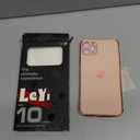 LeYi for iPhone-11-Pro Max Case: with Tempered Glass Screen Protector [2 Pcs]+ Full Camera Lens Protection,Love Heart Plating Girly Women Luxury Soft TPU Shockproof Case para i Phone 11 ProMax,Pink