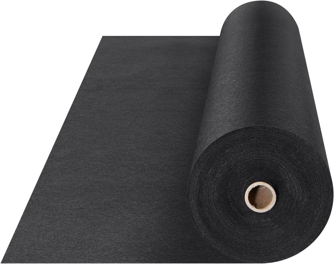 VEVOR 6FTx100FT Non-Woven Geotextile Heavy Duty 8oz Driveway Underlayment for Gravel, Ground Cover, Garden Weed Barrier, Drainage Fabric, Landscaping, Black