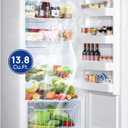 Upright Freezer 13.8 Cu ft, Convertible Freezer Refrigerator, Standing Freezer Upright Frost Free Stand Up Freezer, Garage Ready Deep Freezerless Refrigerator, Single Door Full Size for Kitchen, White